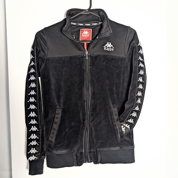 Kappa Unisex Black Zip-Up Jacket ~ Size XS - Picture 1 of 7